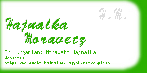 hajnalka moravetz business card